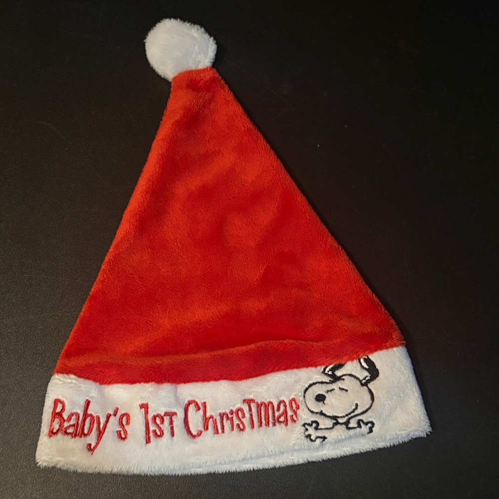 Peanuts Red and White Baby's 1st Christmas Hat
